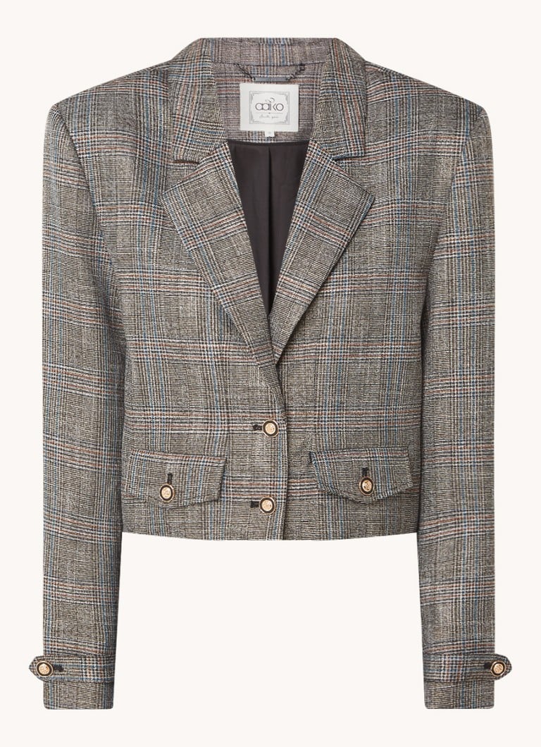 Jachetă scurtă Aaiko Inez din tweed și lurex.