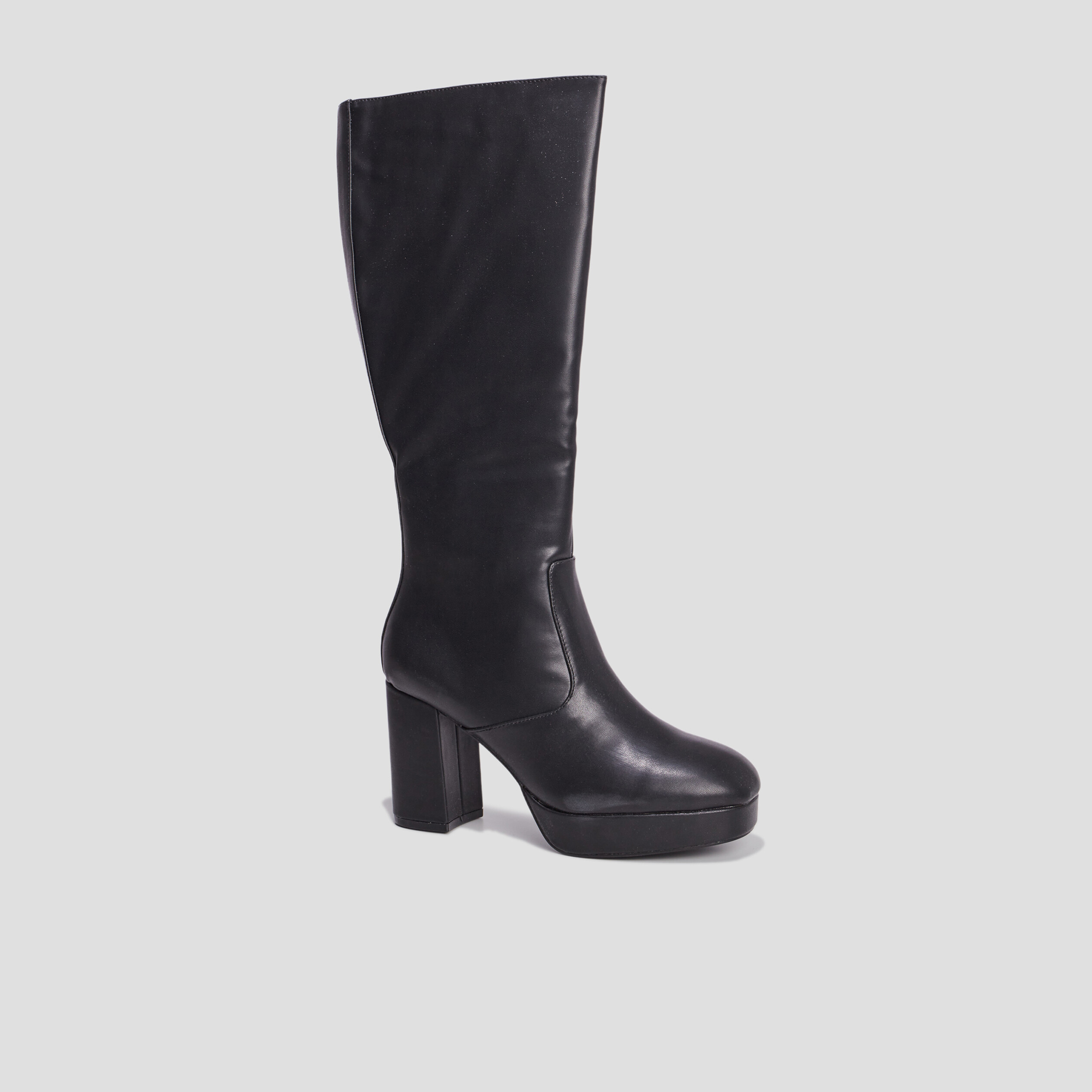 Bottes à talons hauts noir femme | La Halle