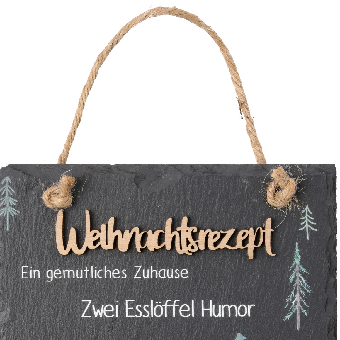 Deko-Hänger  aus Schiefer dunkelgrau