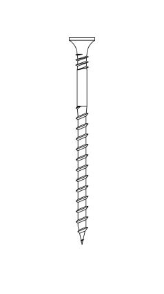 Vis à bande Senco Accessories 45W75MY, filetage partiel, bois sur bois, pas de vis grossier 4,5 x 75 mm, lot de 1000 pièces
