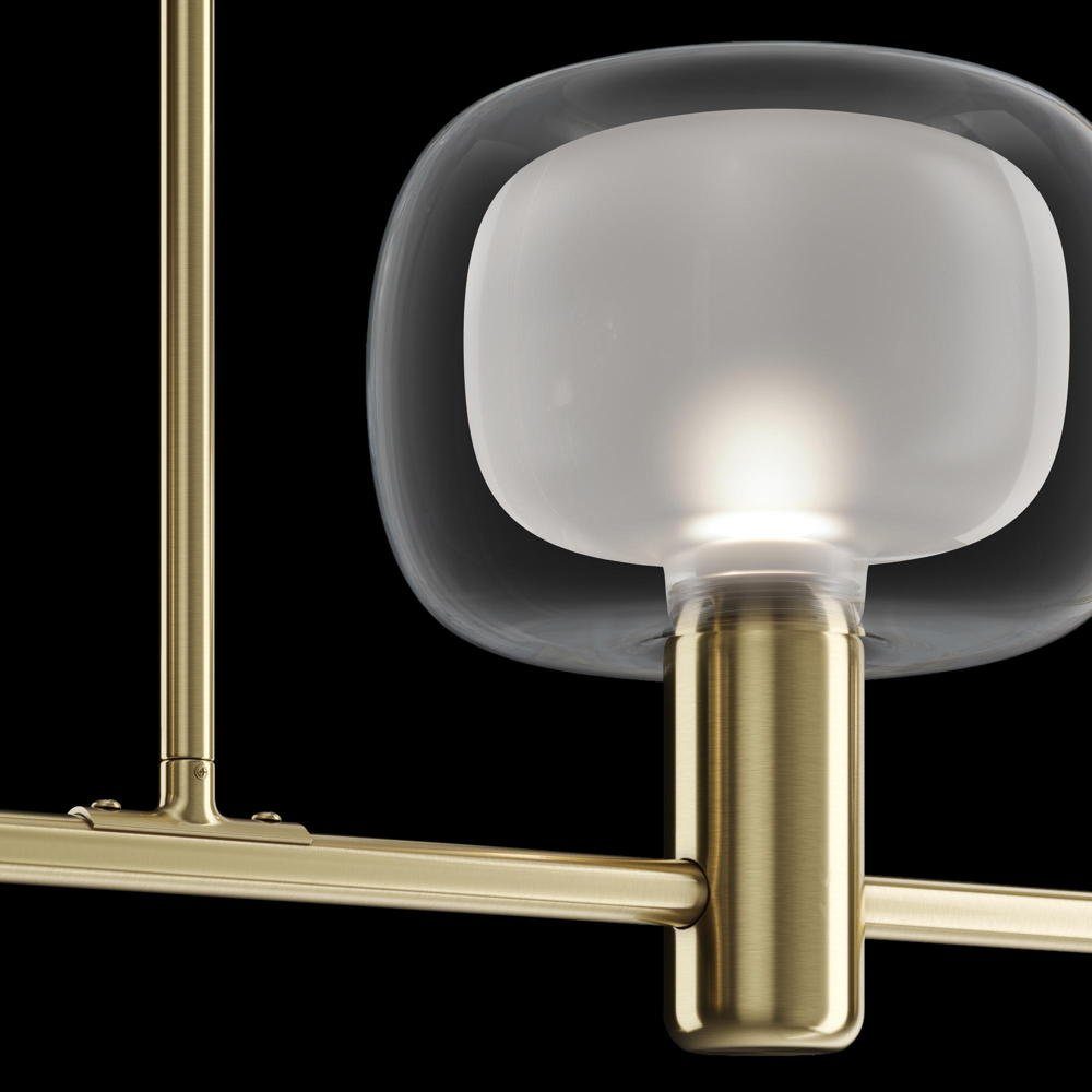 click-licht Hängeleuchte Pendelleuchte Vision in Gold und Transparent E14 3-flammig, keine Angabe, Leuchtmittel enthalten: Nein, warmweiss, Hängeleuchte, Pendellampe, Pendelleuchte