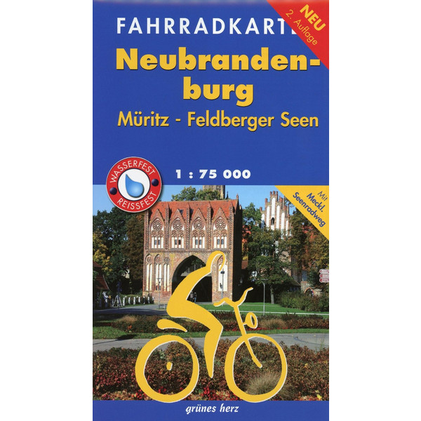 Fahrradkarte Neubrandenburg, Müritz, Feldberger Seen 1:75.000 - Fahrradkarte