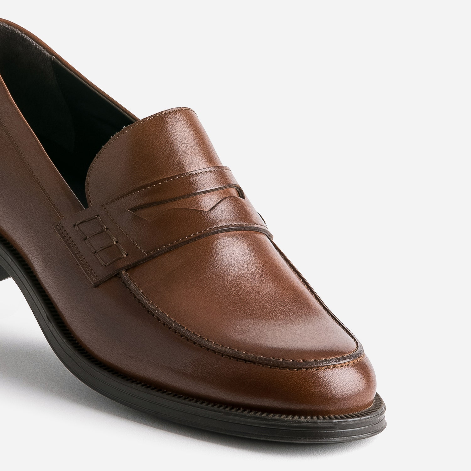 Mocassin marron foncé cuir