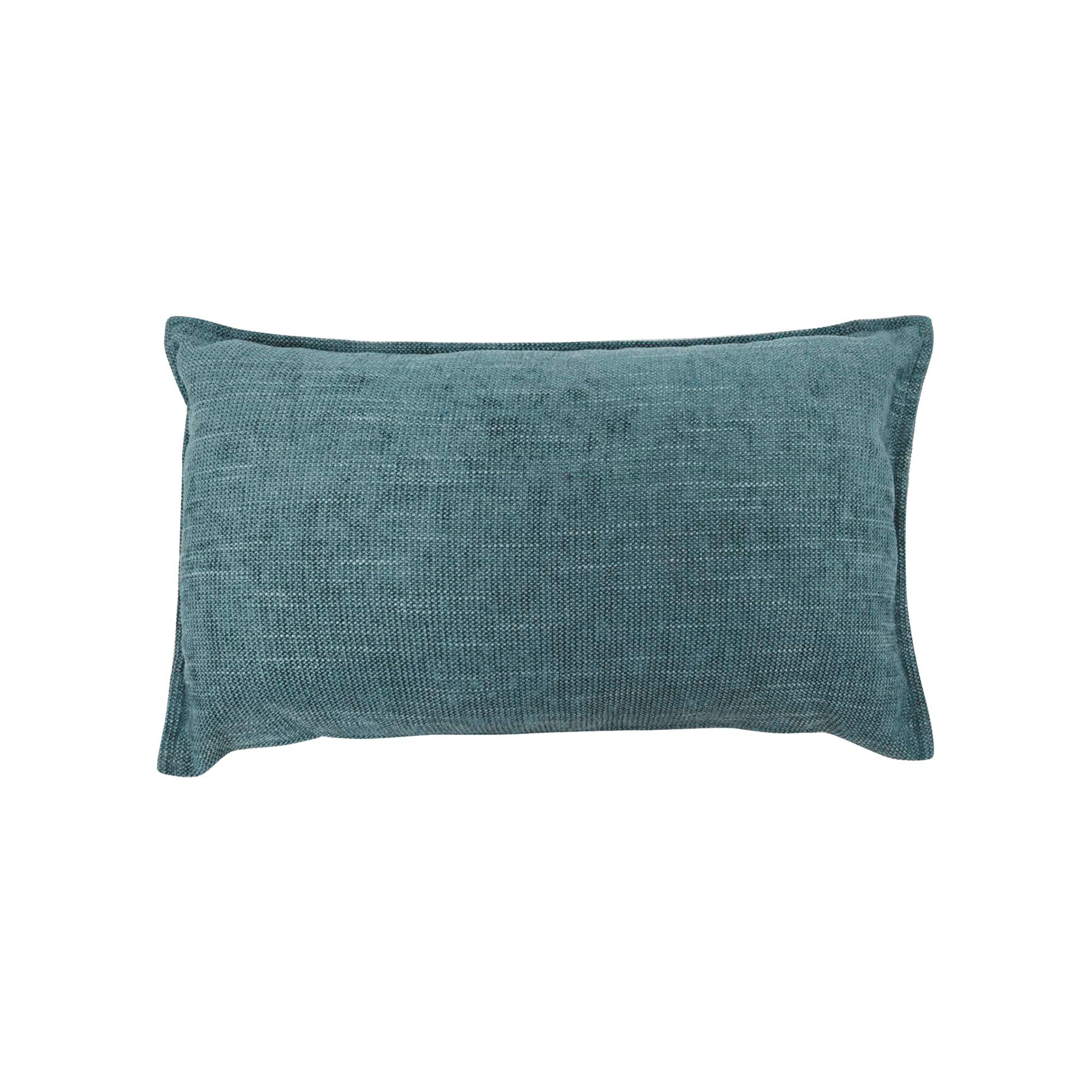 Coussin rectangulaire uni velours texturé