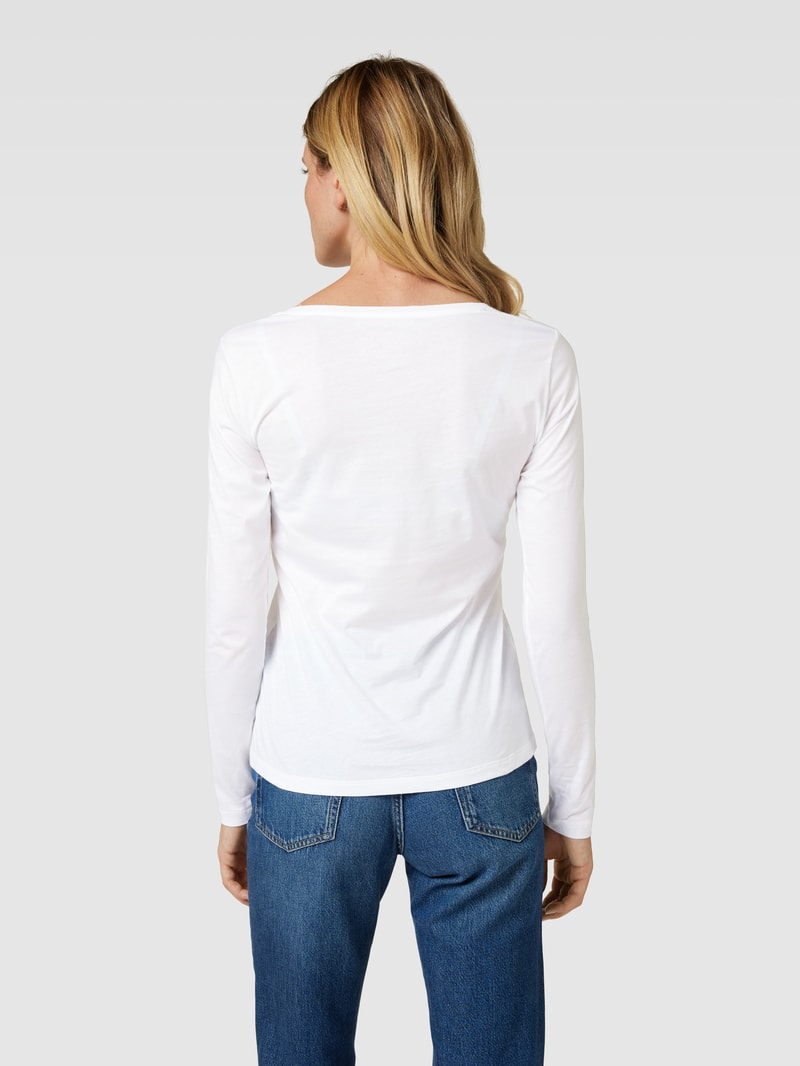 Longsleeve mit Rundhalsausschnitt in weiß