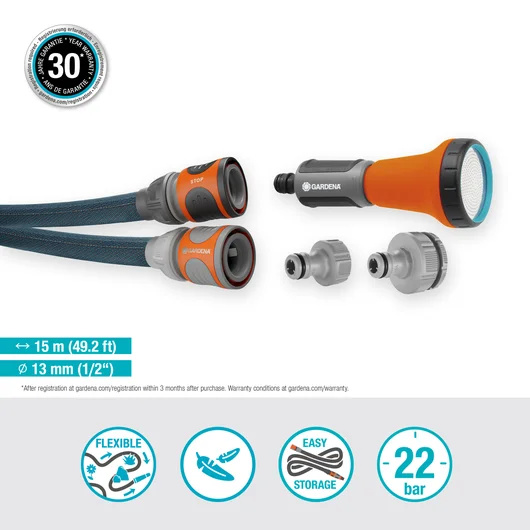Gardena 18465-20 Textilný strih Liano™ Xtreme 15 m × 13 mm, sada
