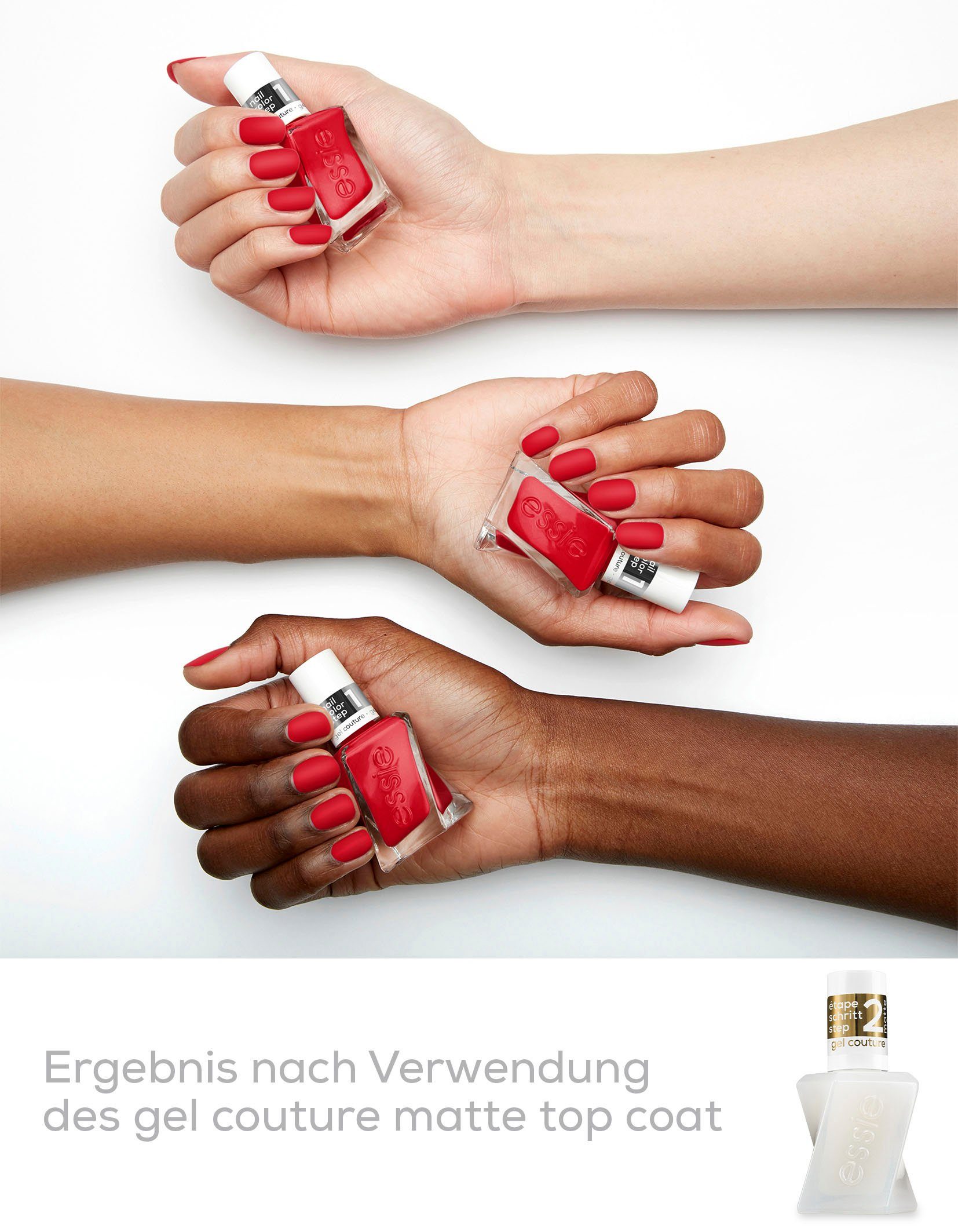 essie Nagellack, gel couture matt top coat