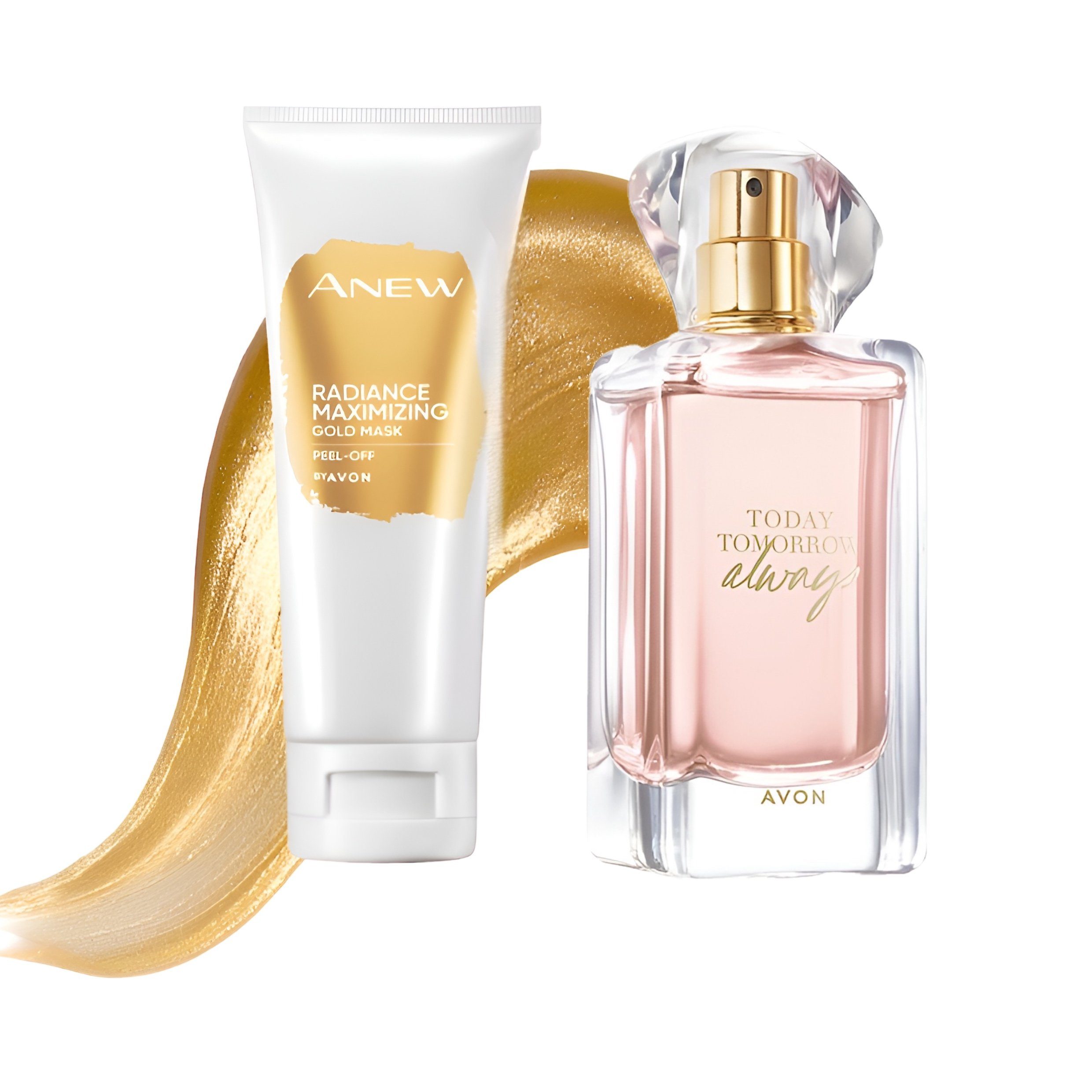 AVON Cosmetics Pflege-Geschenkset TTA ALWAYS für Sie Eau de Parfum Spray für frauen Gesicht Gold Maske Beauty, Elegante Geschenk Damen Duft Geschenkidee Sandelholz Mandarinenblüte