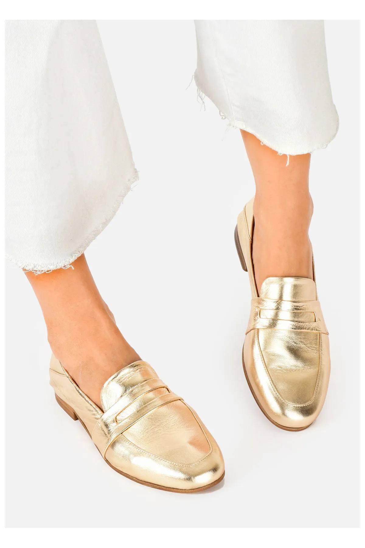 INUOVO  Flacher Schuh - Goldfarben - Blockabsatz