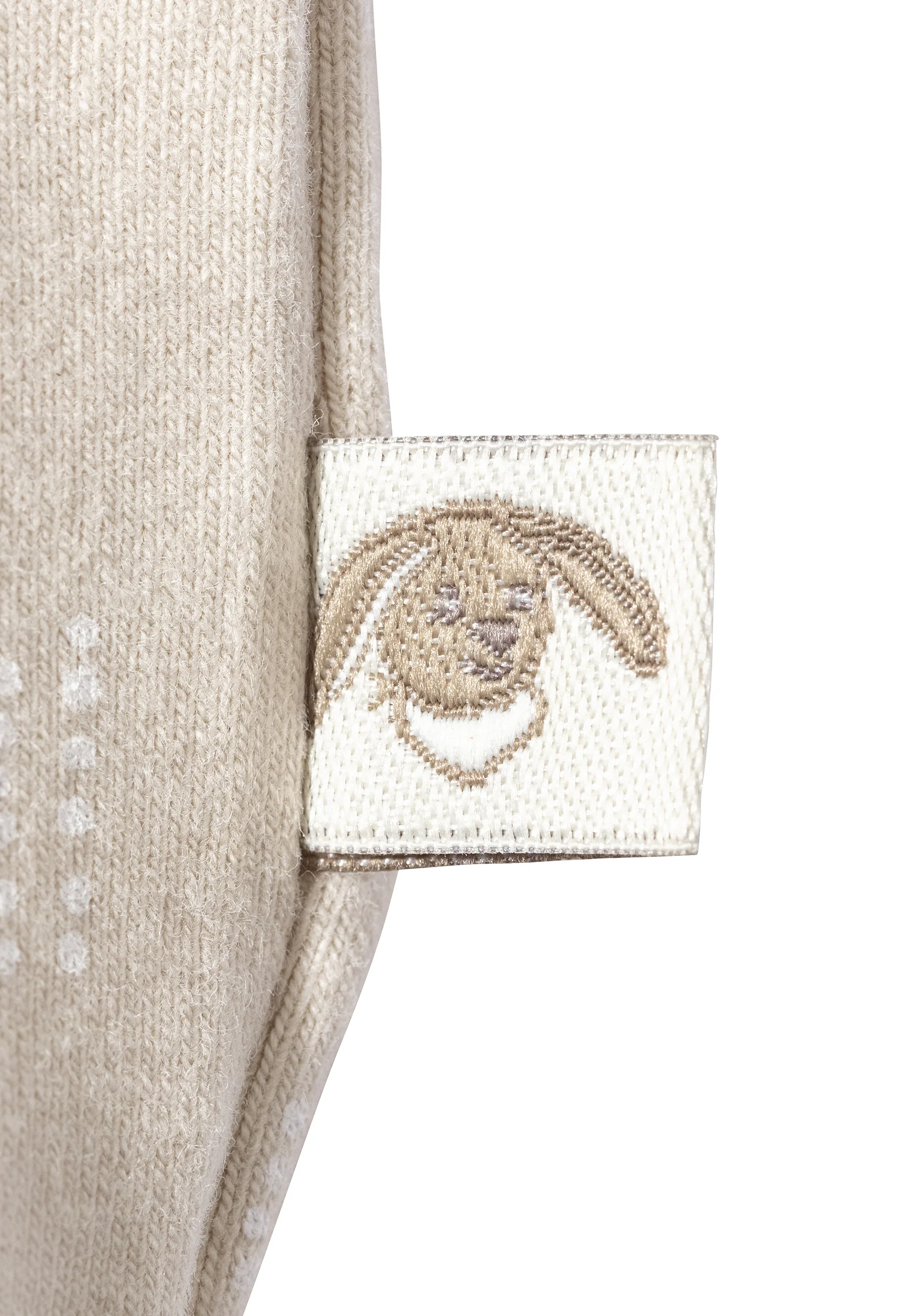 Baby Body Hase Happy mit Druckknöpfen in beige