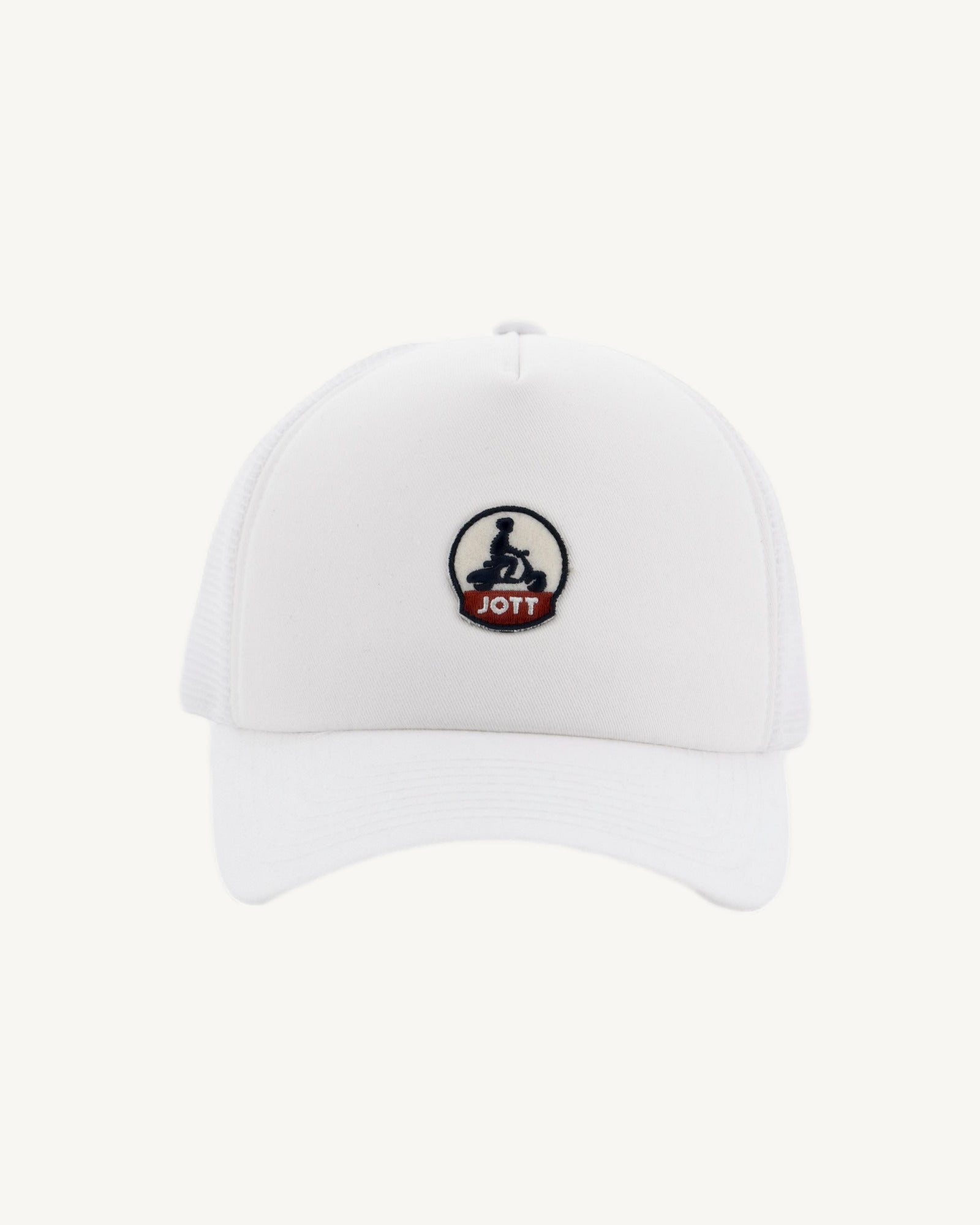 Casquette en coton et mesh Blanc Rise
