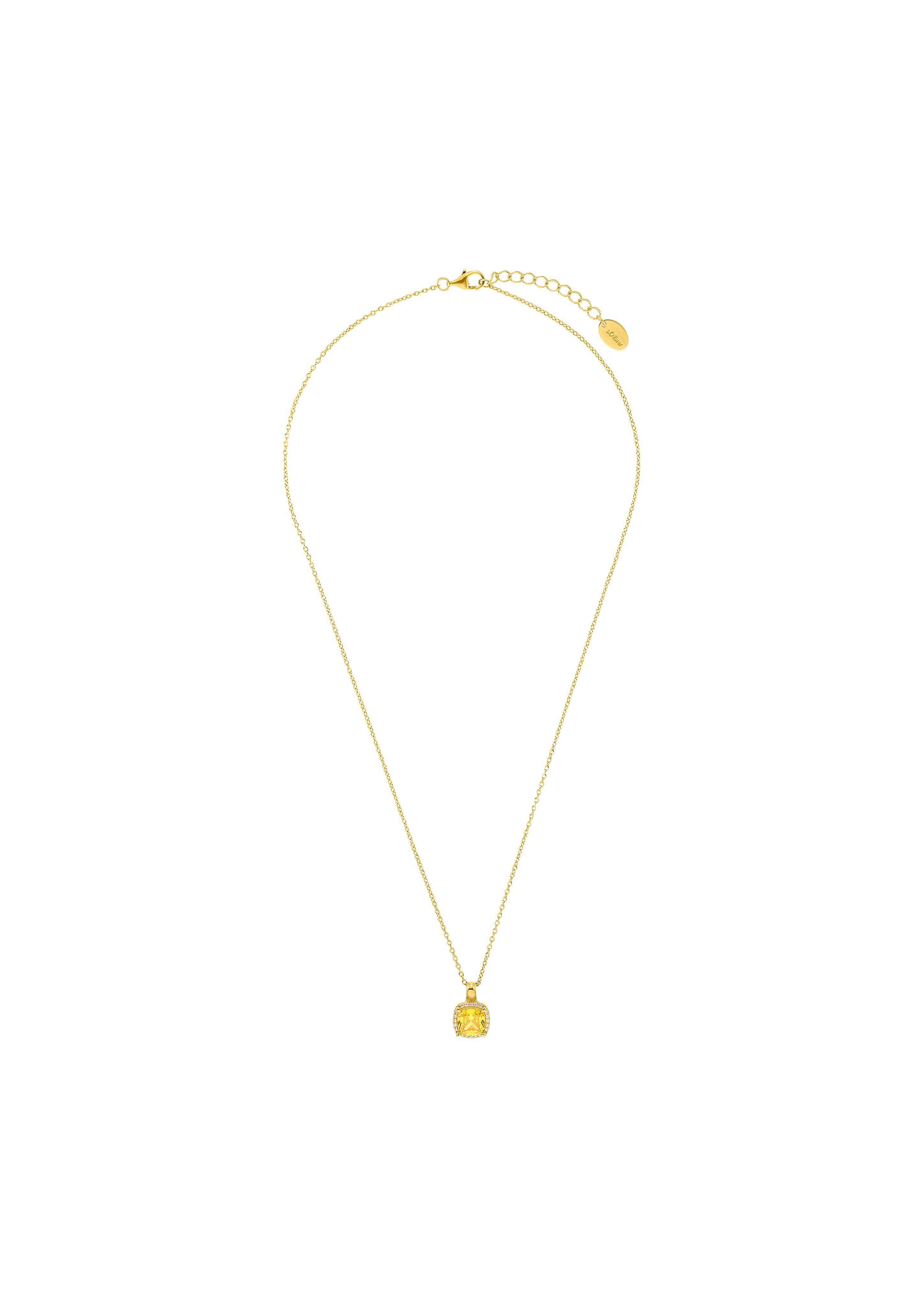 Vergoldete Halskette mit Zirkonia-Anhänger  6009642-19E0