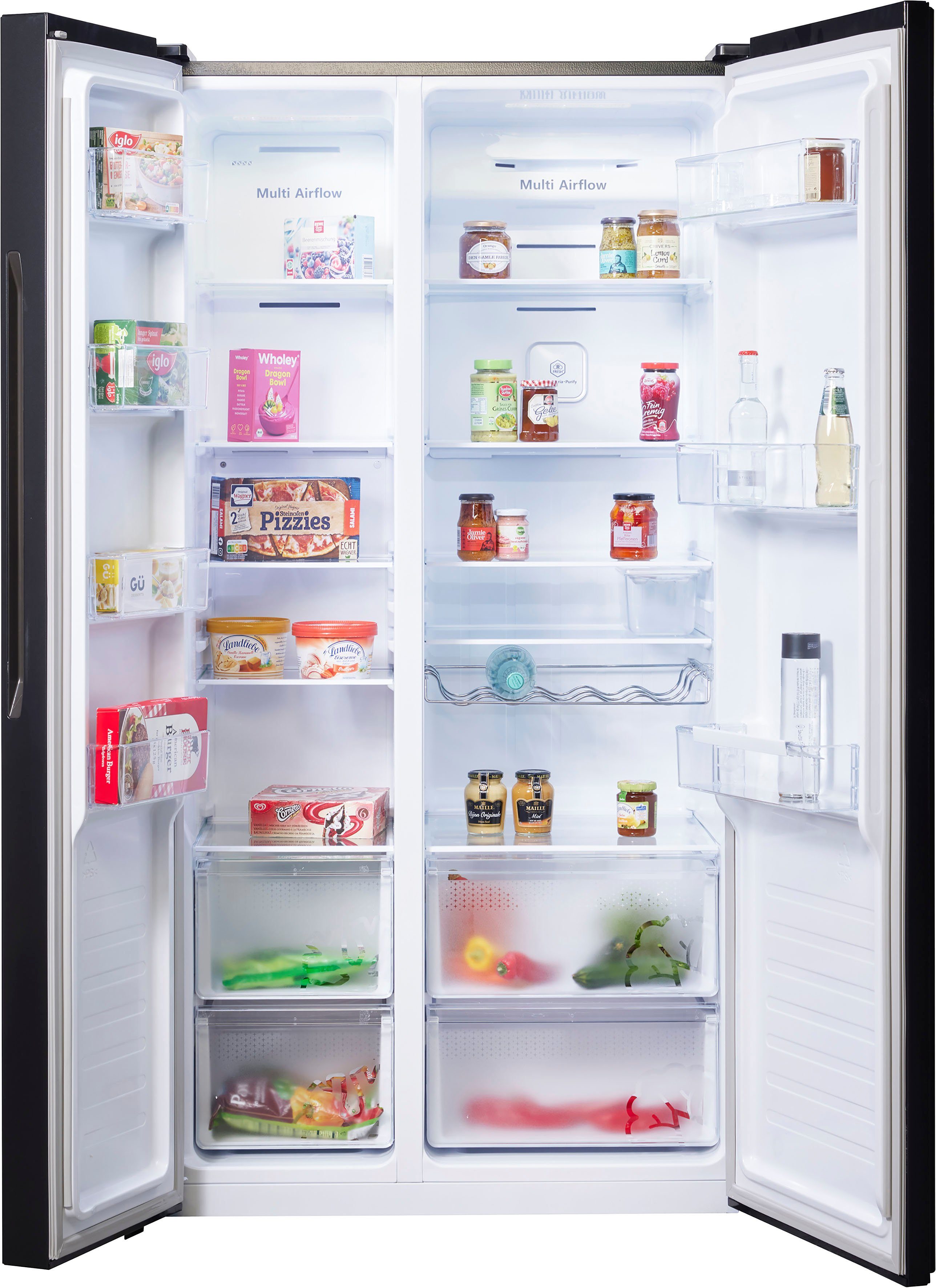 Hisense Side-by-Side RS677N4BFD, 178,6 cm hoch, 91 cm breit