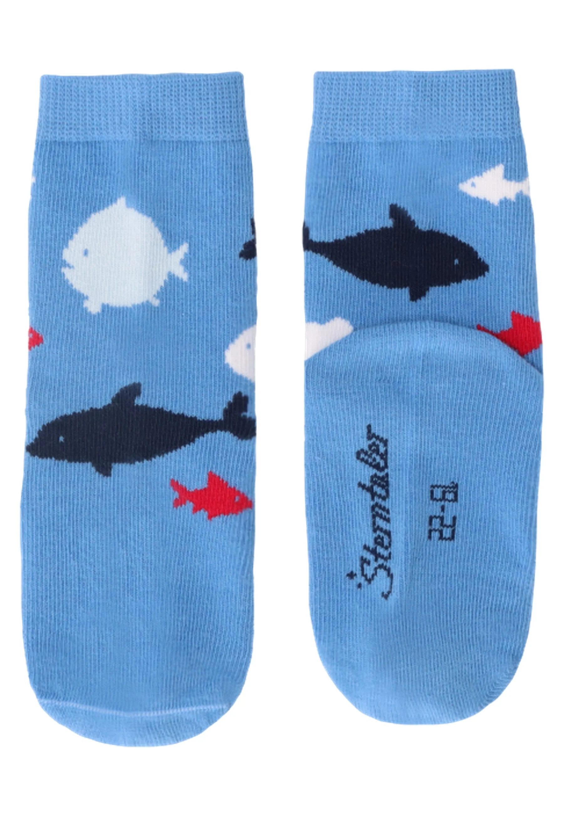 Socken im 3er Pack mit Motiv Fische in versch. Farben