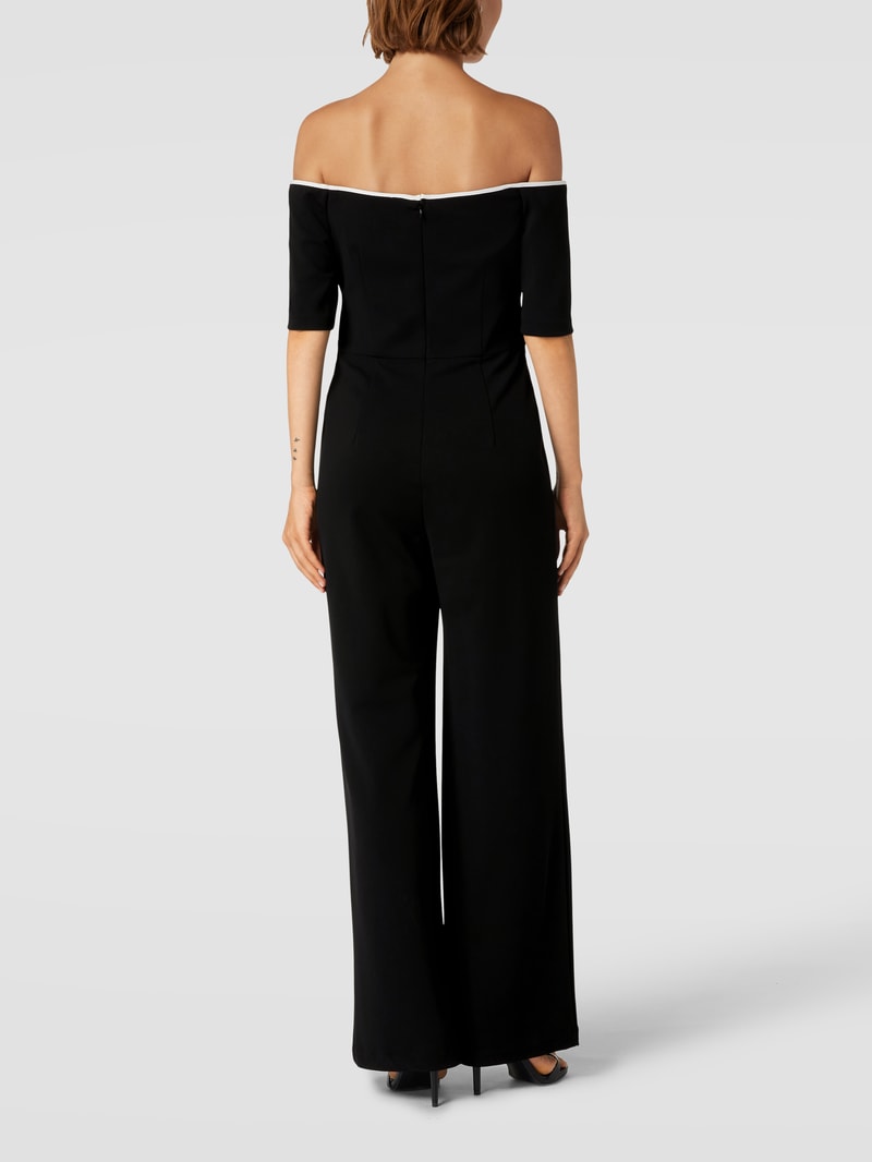 Jumpsuit mit Schleifen-Detail in schwarz