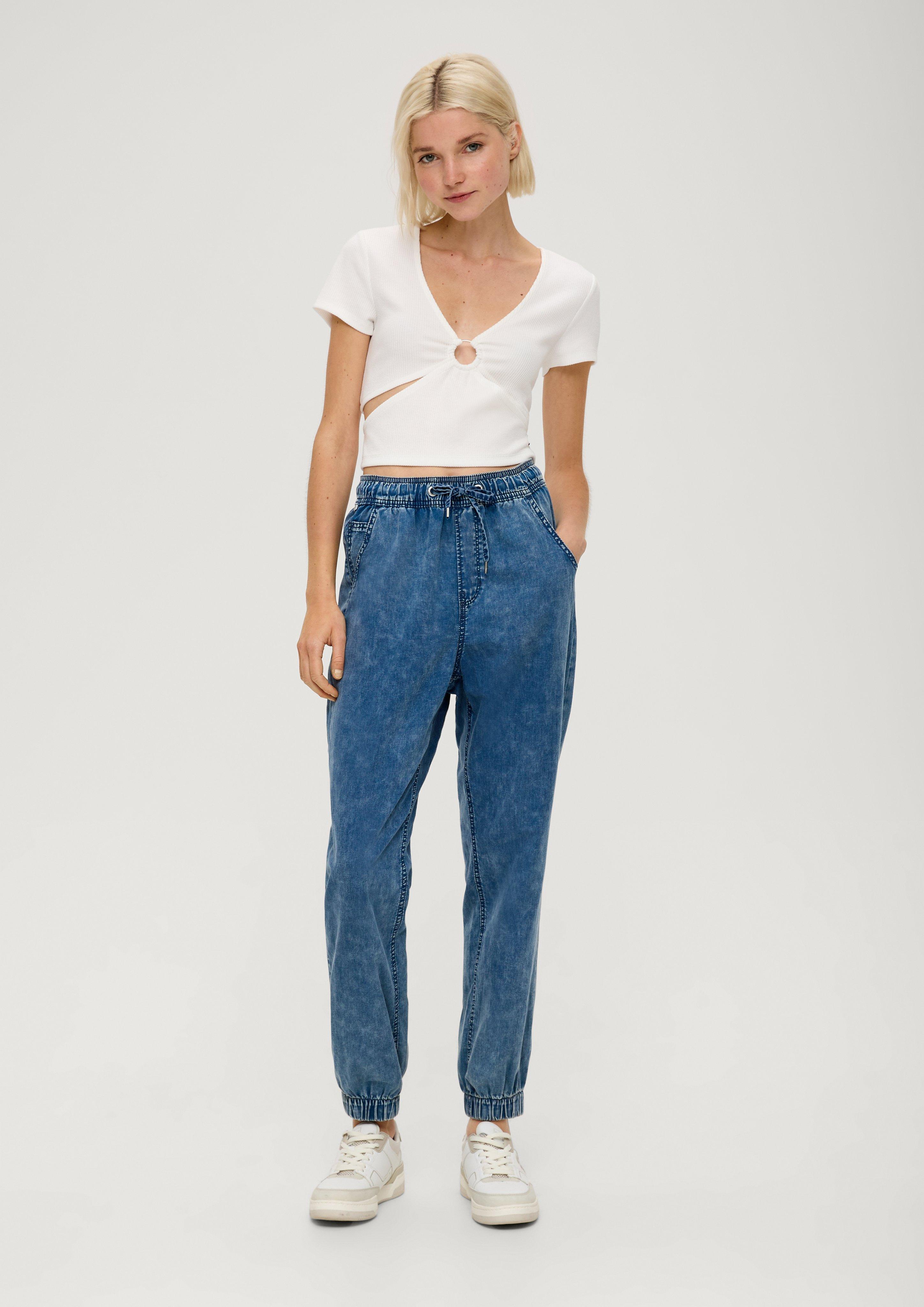 Ankle-Jeans / Relaxed Fit / High Rise / Semi Wide Leg  2131224-55Y2