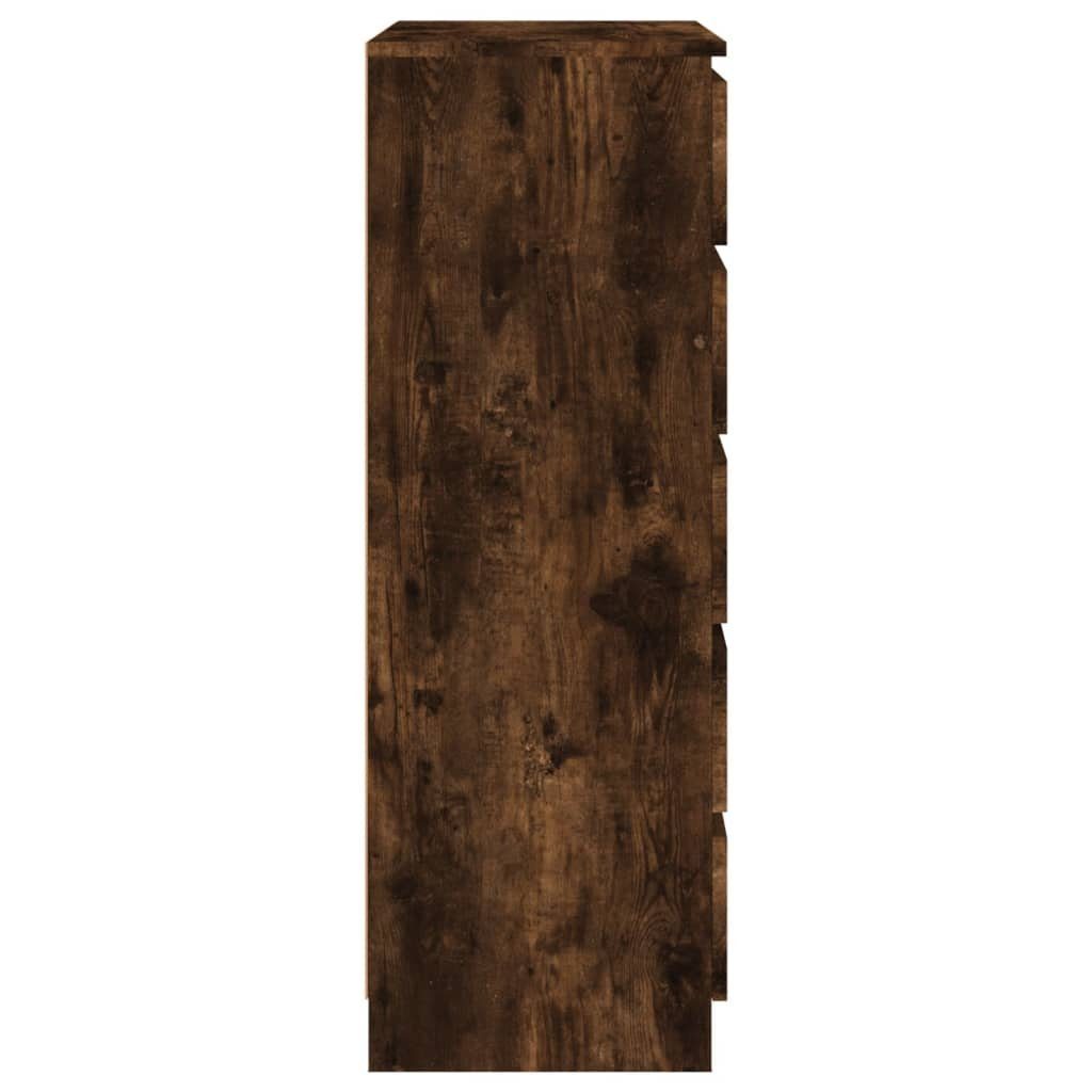 vidaXL Kommode Schubladenschrank Räuchereiche 60x36x103 cm Holzwerkstoff (1 St)