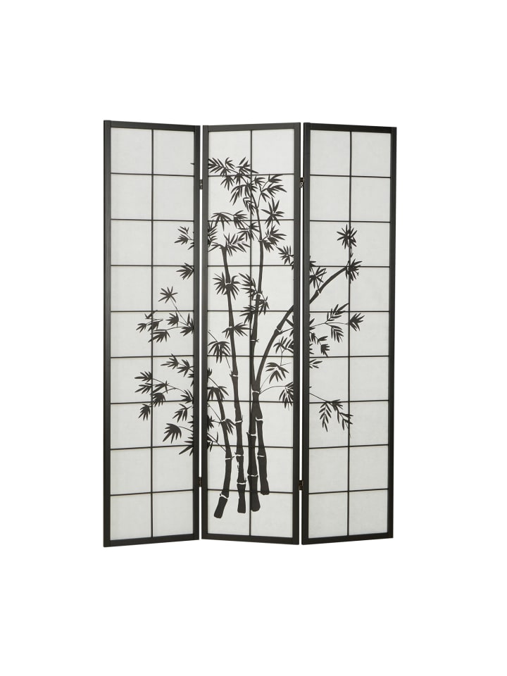 Homestyle4u 3-tlg. Paravent in Schwarz 132x179 günstig kaufen onesize