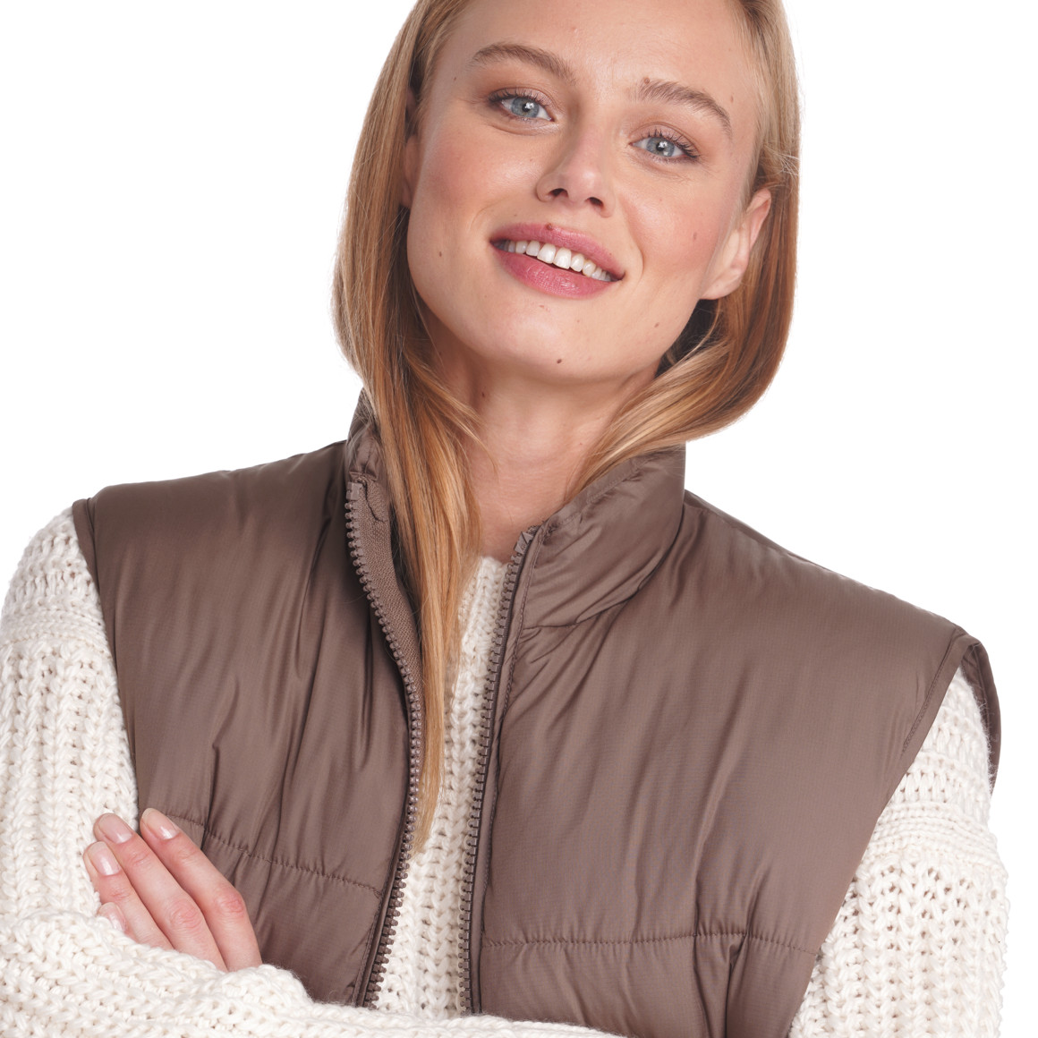 Damen Steppweste im Long-Style