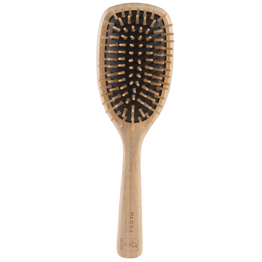 PARSA Beauty Profi FSC Holz Haarbürste Groß Oval mit Holzstiften