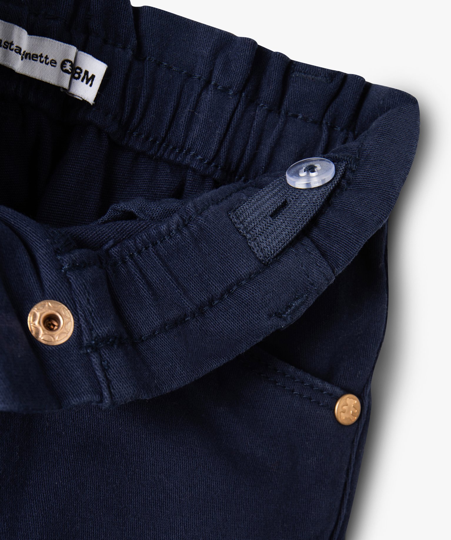 Pantalon bébé fille avec détail bandana à la taille - Lu... bleu fonce | GEMO