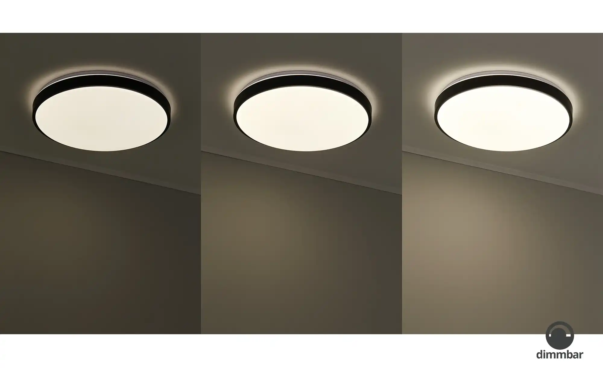KHG LED-Deckenleuchte schwarz/weiß mit Funktion