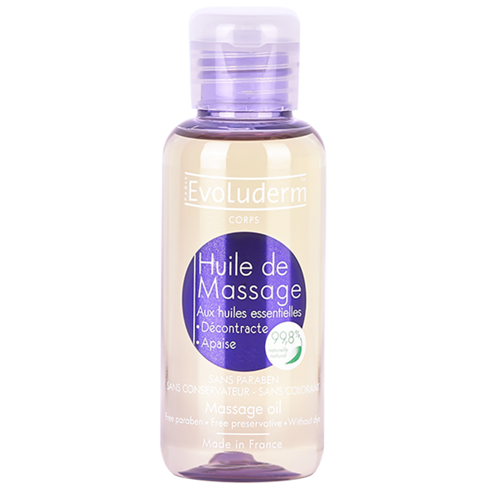 evoluderm Huile de Massage Huile de Massage aux Huiles Essentielles - 100 ml