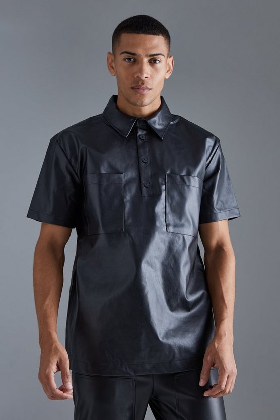 Oversize PU-Hemd