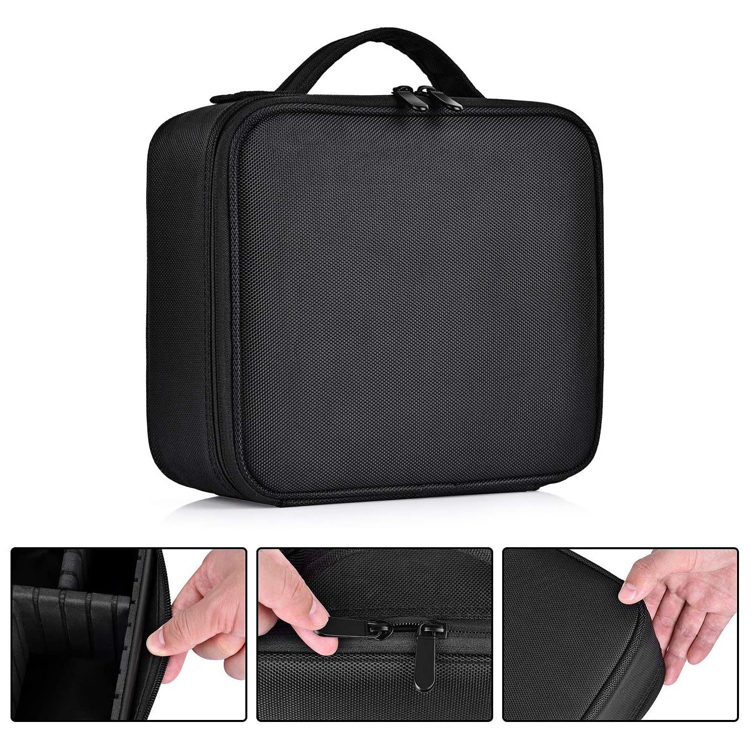 zggzerg Kosmetiktasche Portable Make Up Tasche mit Einstellbarem Teiler