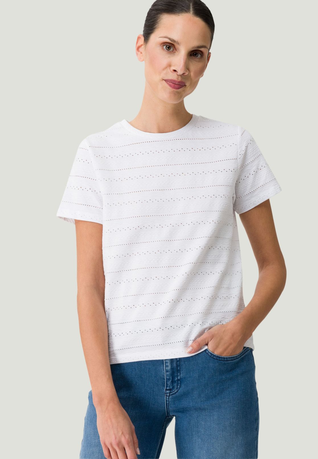 Shirt mit Ajourstrickmuster