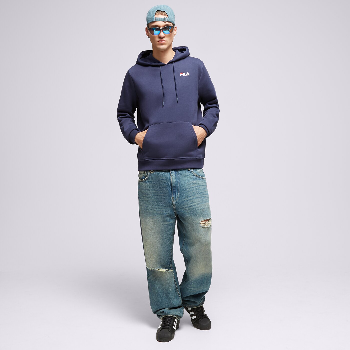FILA HOODIE RENDER Dunkelblau