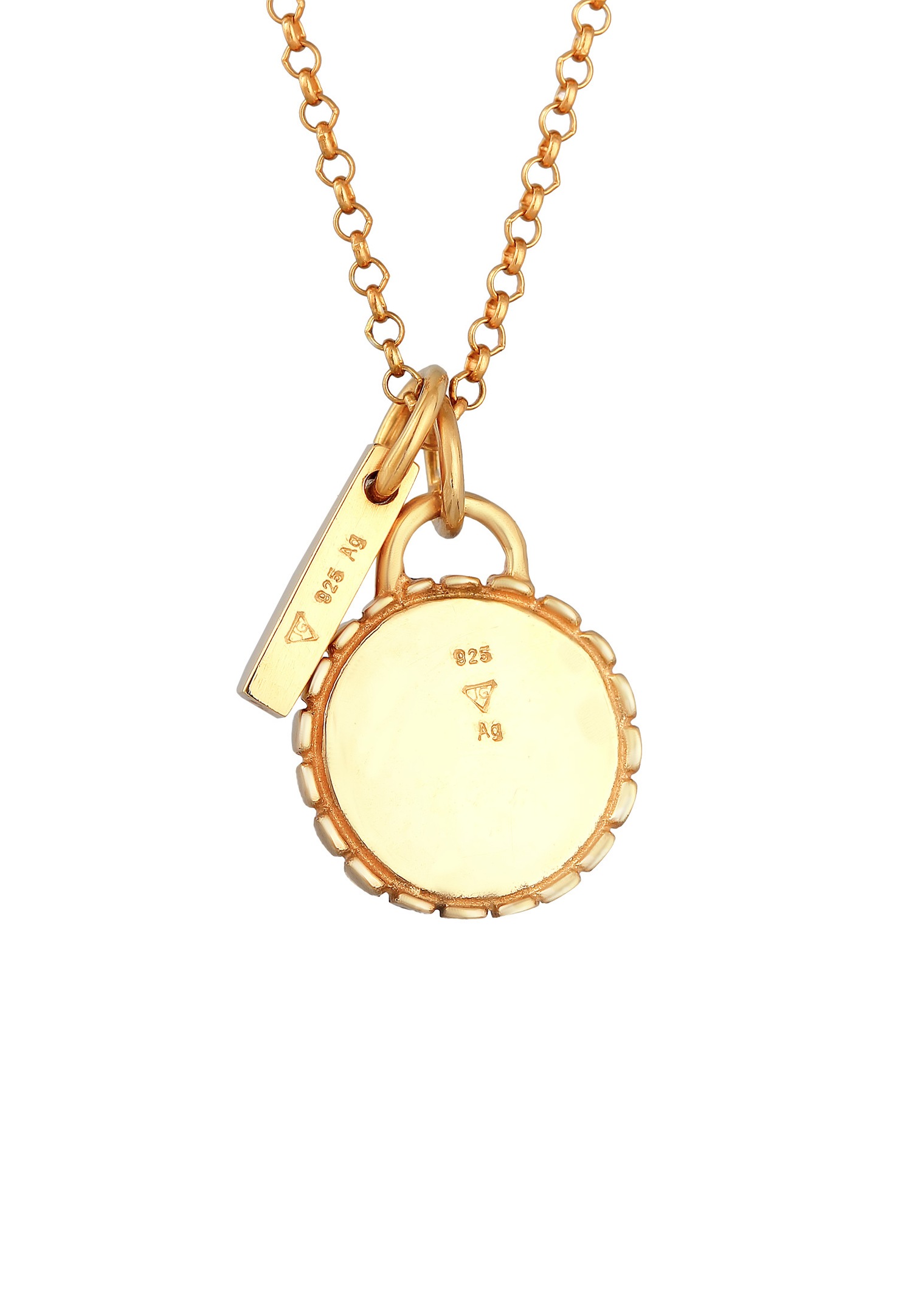 Ciondolo a placca vintage da donna Elli in argento sterling