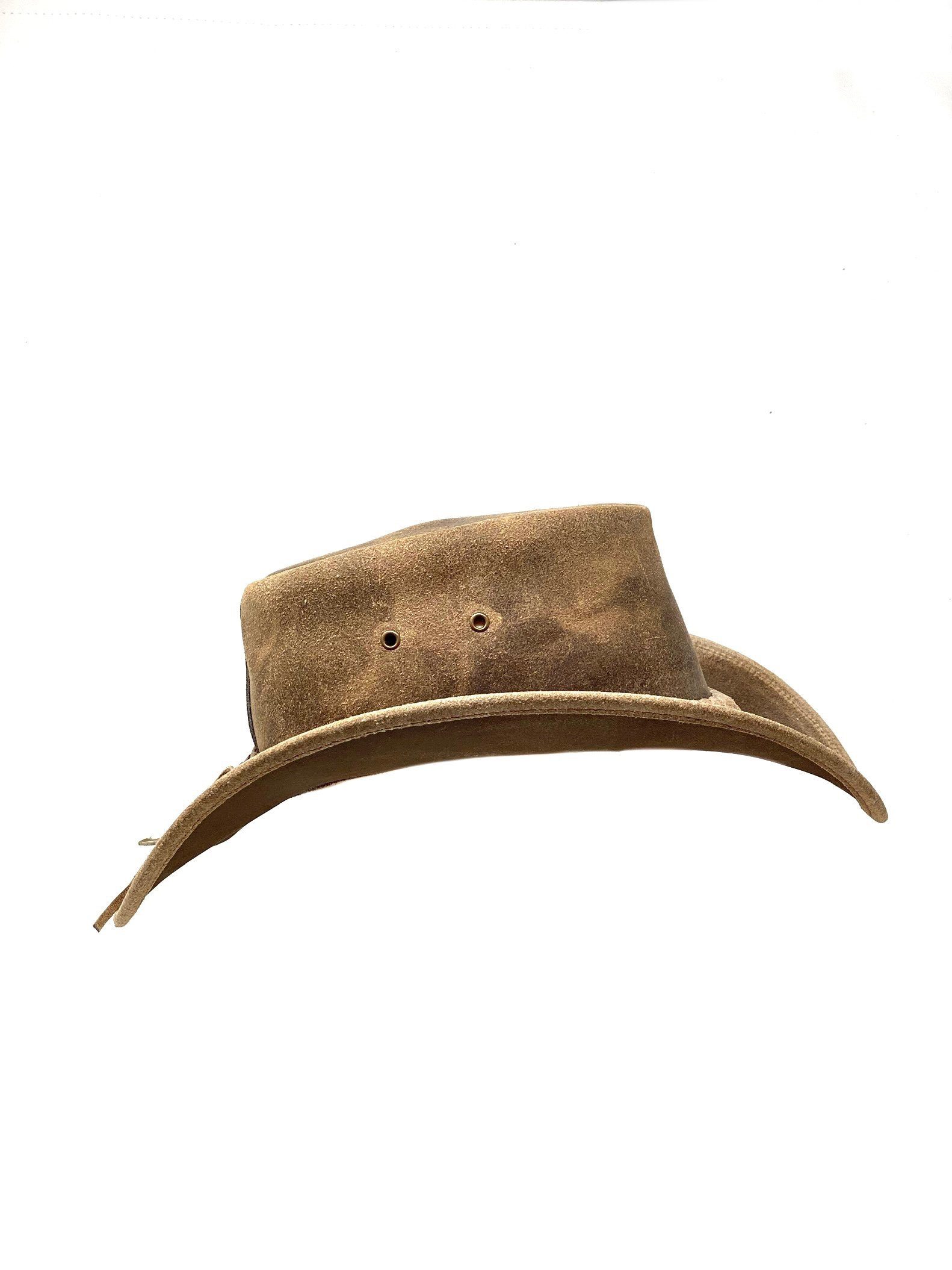 Albsales Cowboyhut Lederhut Western Cowboy Reiten Leder Hut Band Sonnenschutz Crazy Horse
