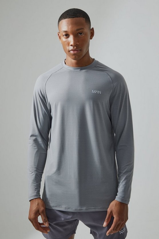 Man Active Slim-Fit Mesh-Oberteil