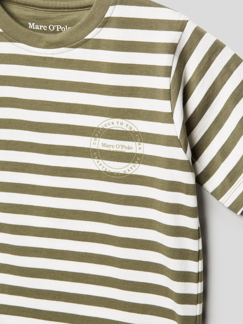 T-Shirt mit Streifenmuster in ecru