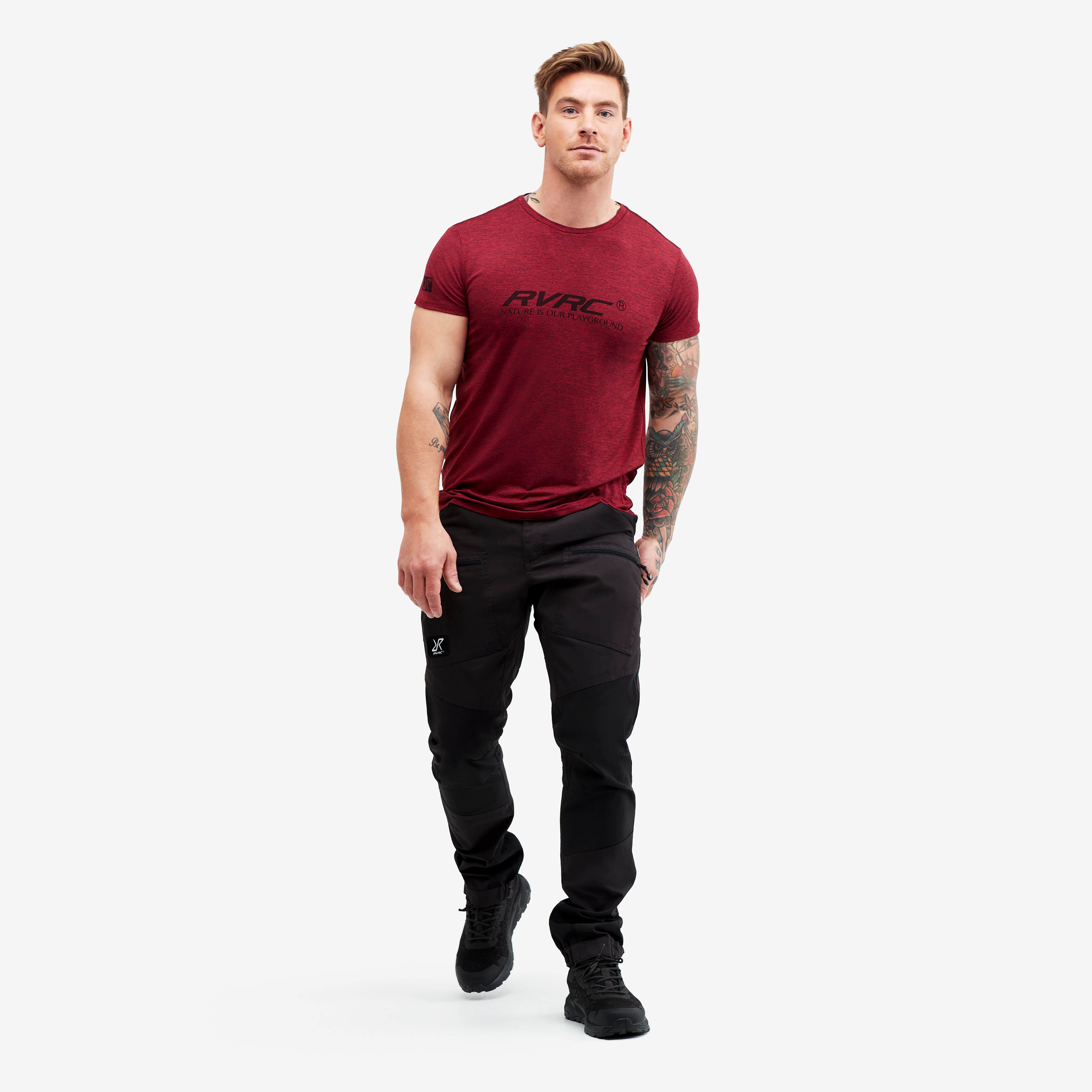 Vagabond Tee Homme Dark Red Melange