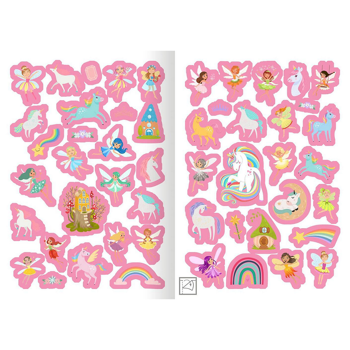 Metallic-Sticker - Feen & Einhörner