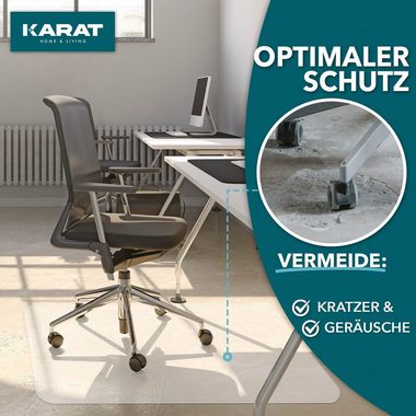 Karat Bodenschutzmatte für Hartböden aus Polycarbonat, Transparent, Effizienter Schutz