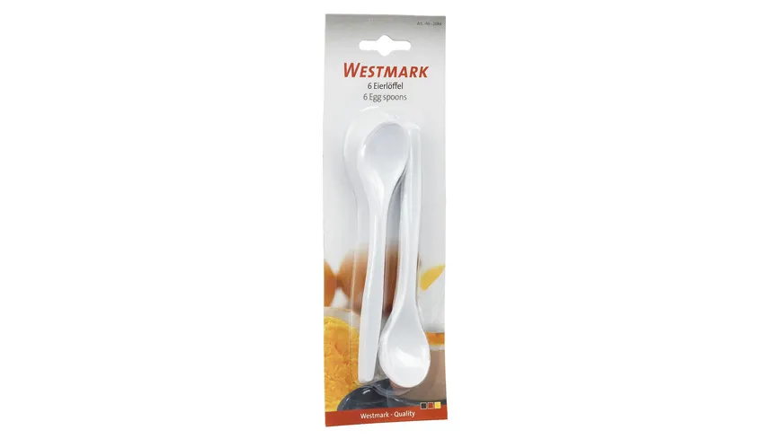 WESTMARK 6 Eierlöffel, 14,5 cm weiß