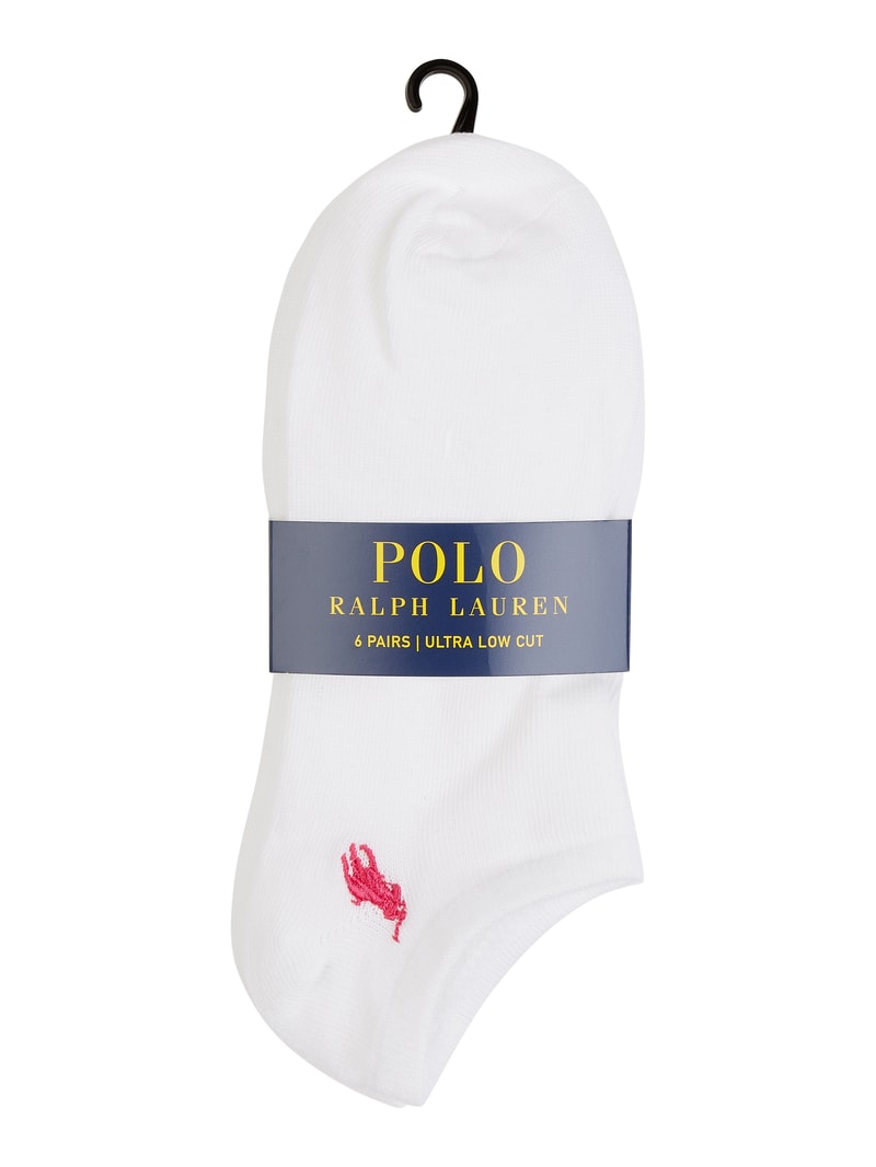 Sneakersocken mit Stretch-Anteil im 6er-Pack in weiß