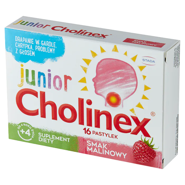 Cholinex Junior, Pastile za grlo, Za djecu od 4 godine, Okus maline
