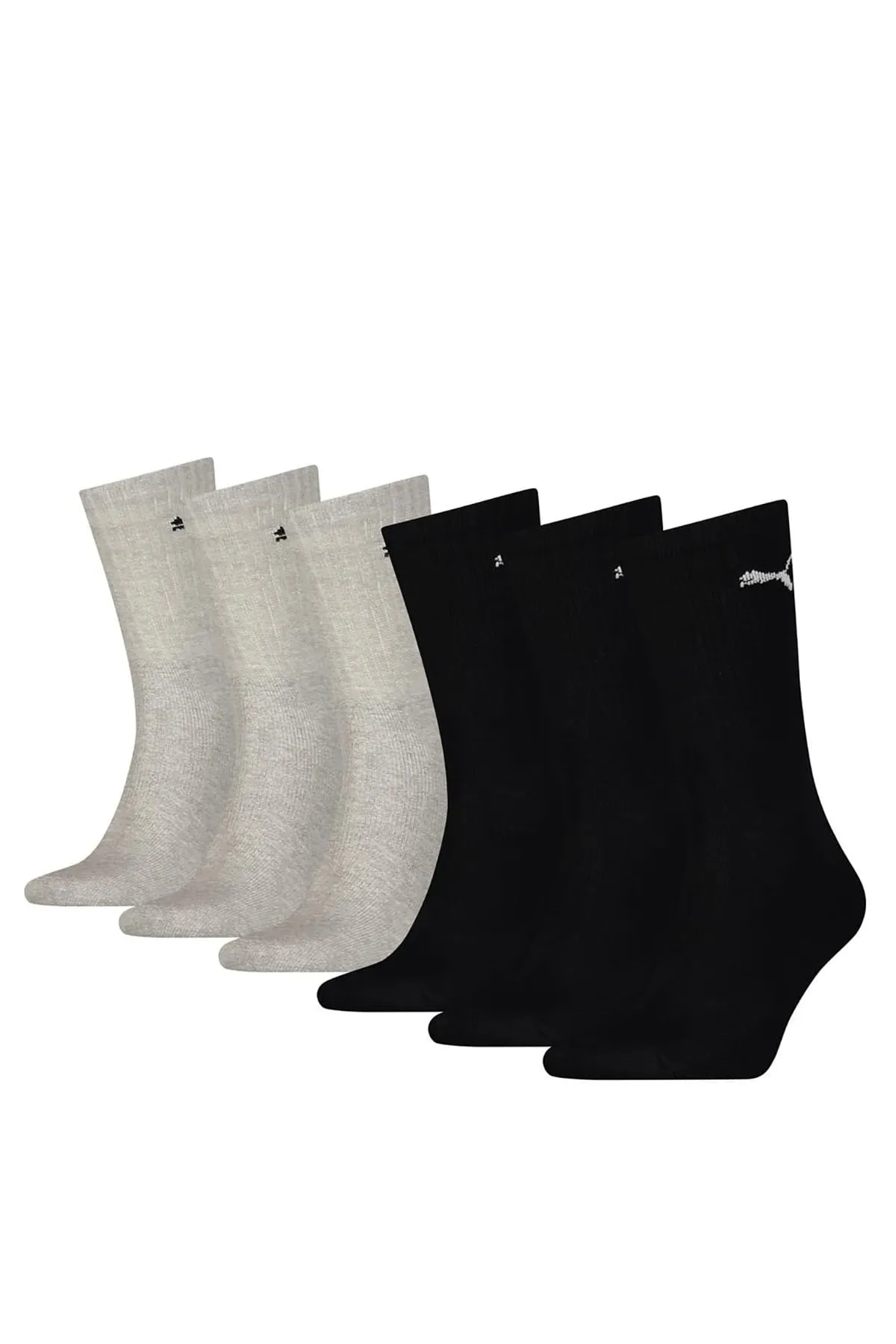 Puma  Unisex Sportsocken, 6 Paar - Crew Socks, Tennissocken, einfarbig