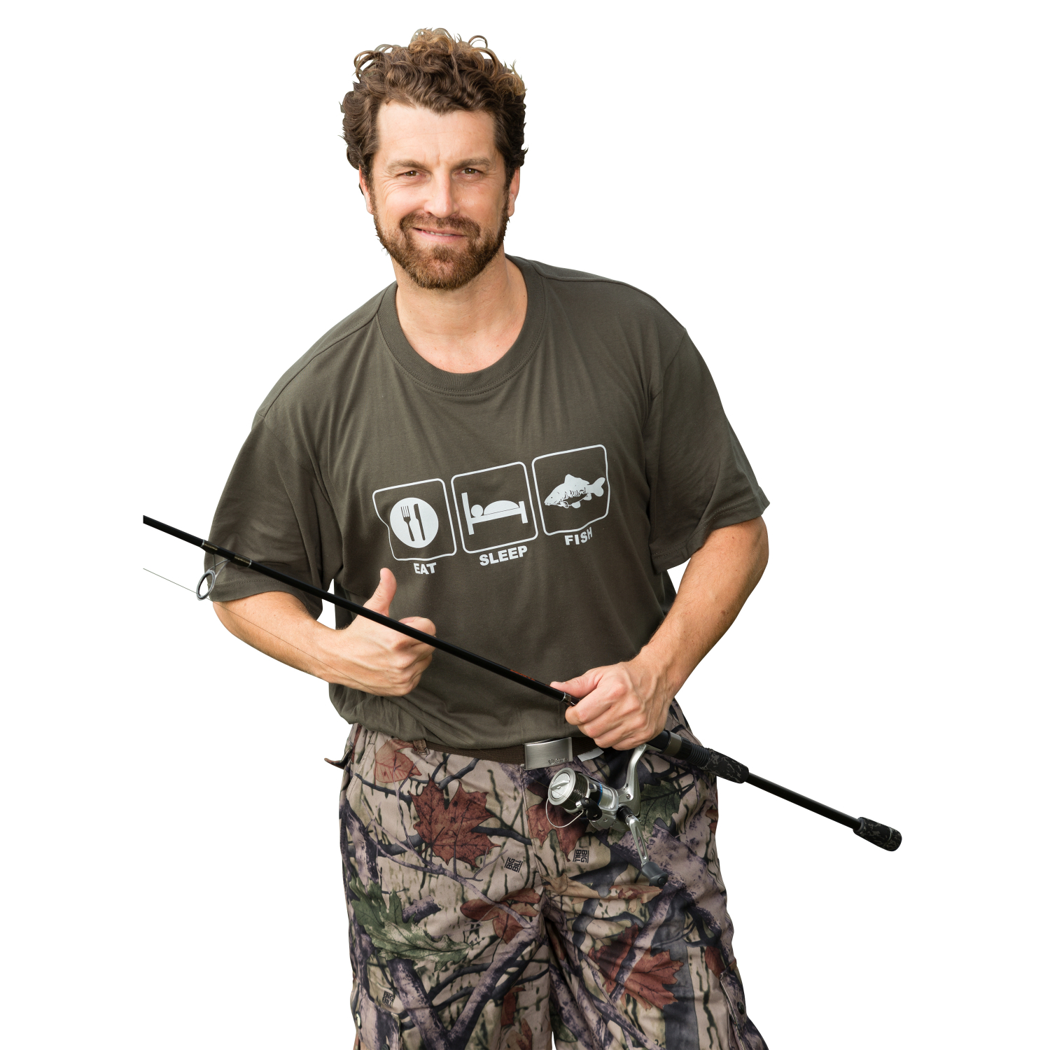 Herren T-Shirt Eat Sleep Fish