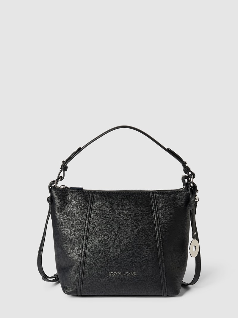 Hobo Bag mit Strukturmuster Modell 'diurno dalia' in schwarz