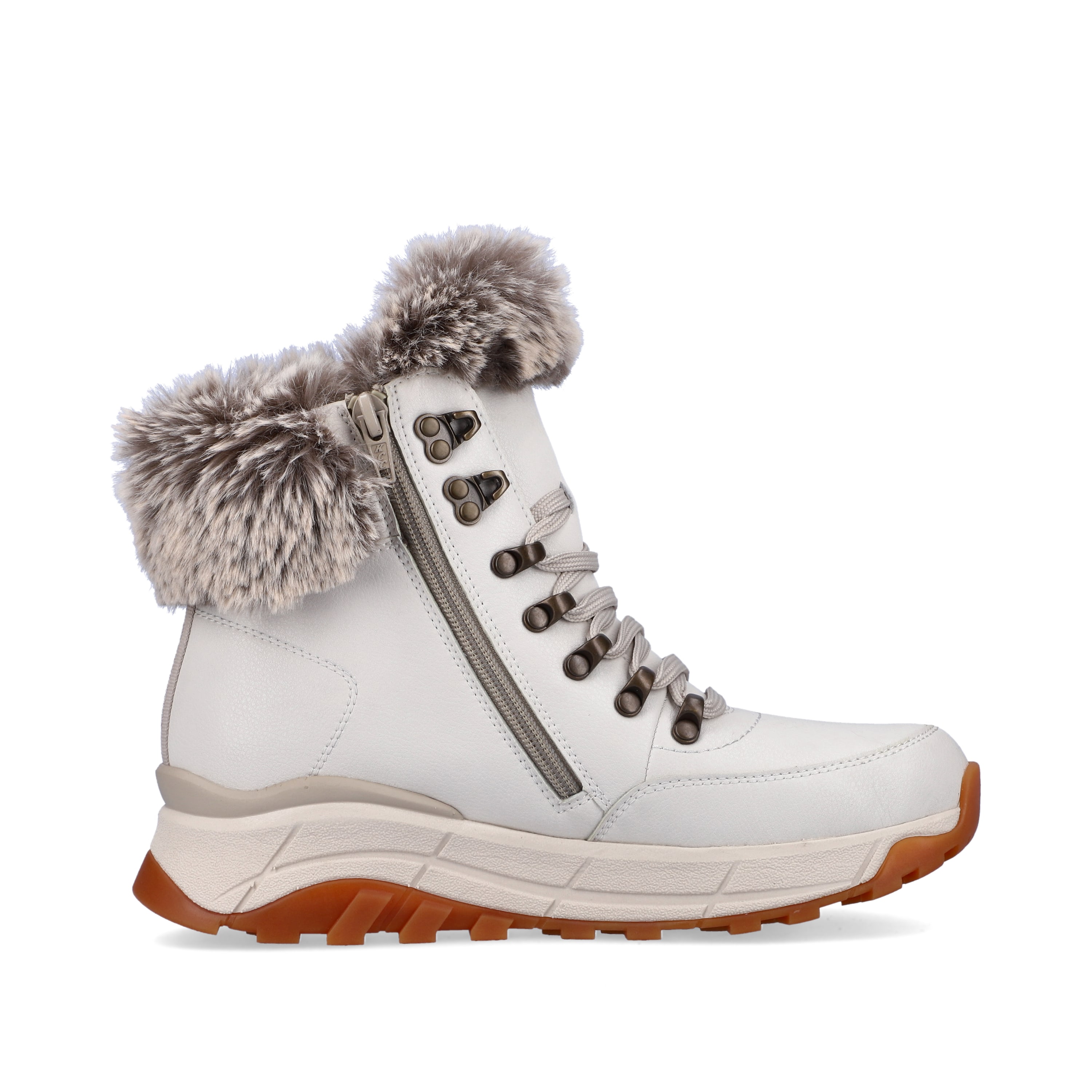 Rieker Damen Schnürstiefel frost white