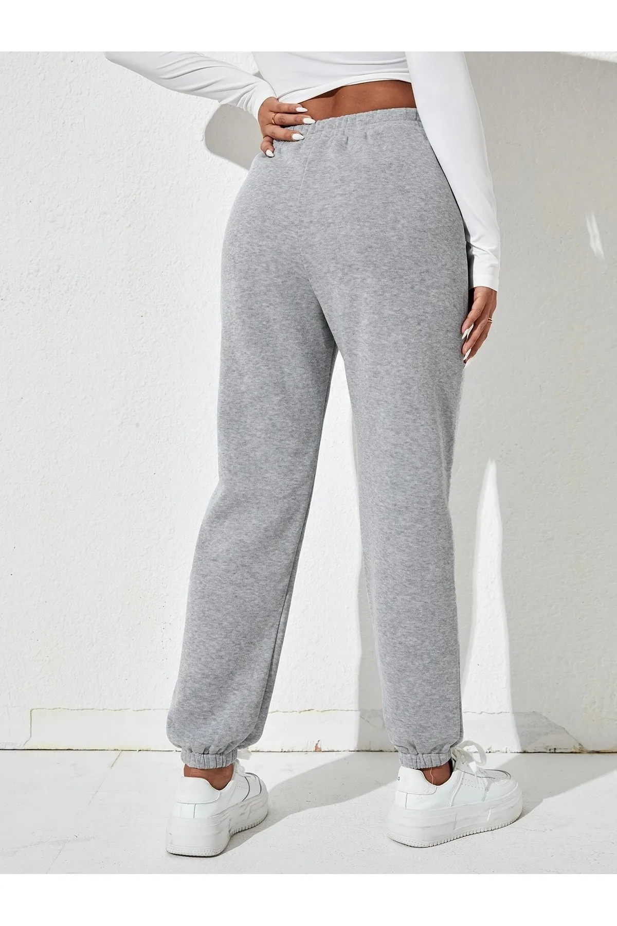 Know  Graue Damen-Jogginghose mit Gummibeinen