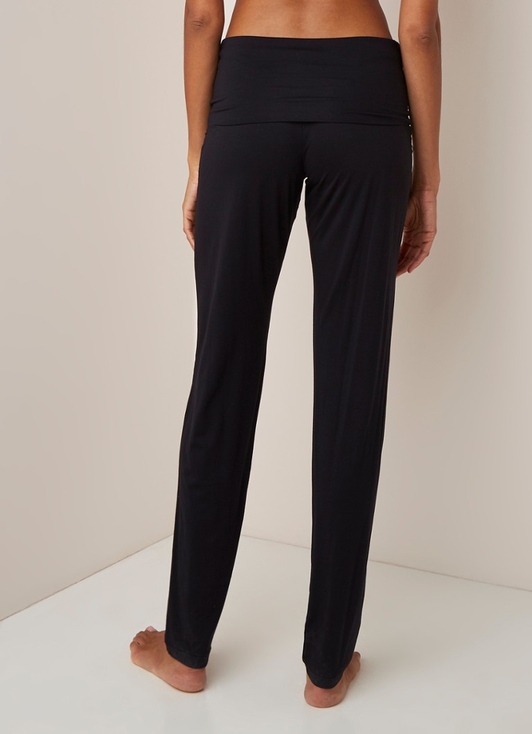 Pantaloni de yoga Hanro cu talie elastică și rulare