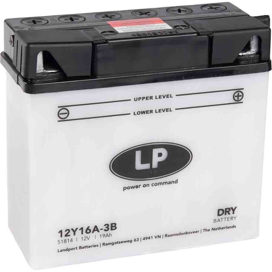 Landport 12Y16A-3B Motorrad Batterie inkl. Befüllung Batteriesäure, 12V, 19Ah - ATU