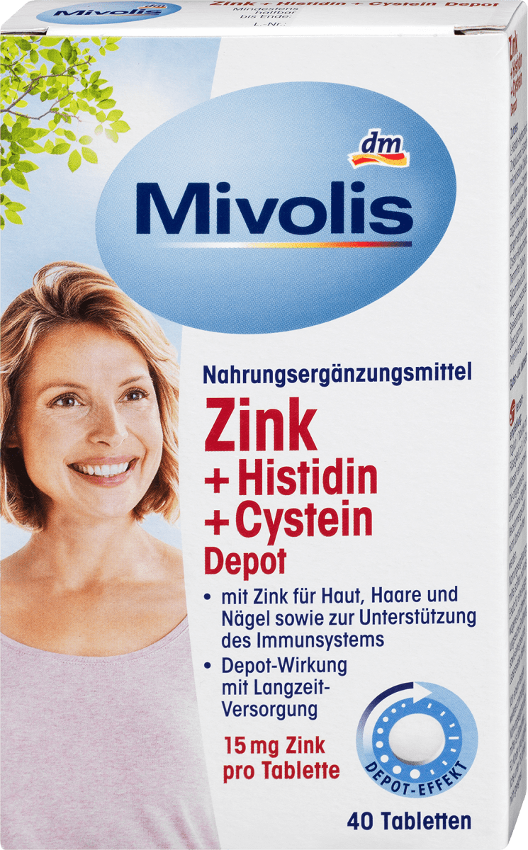 Zink + Histidin + Cystein Depot, Tabletten 40 St., 19 g