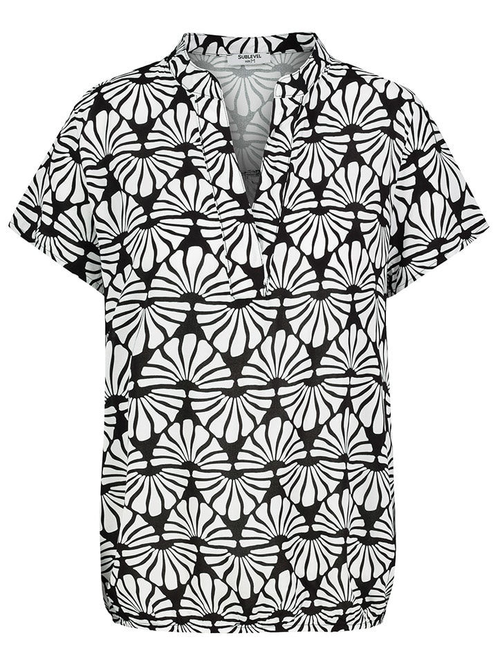 Sublevel Bluse in Schwarz/ Weiß günstig kaufen